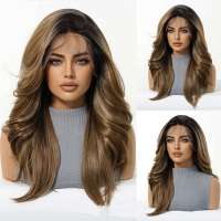 Mono top swiss lace pruik lang haar zonder pony model Diaz
