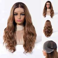Mono top swiss lace pruik lang haar zonder pony model Revi