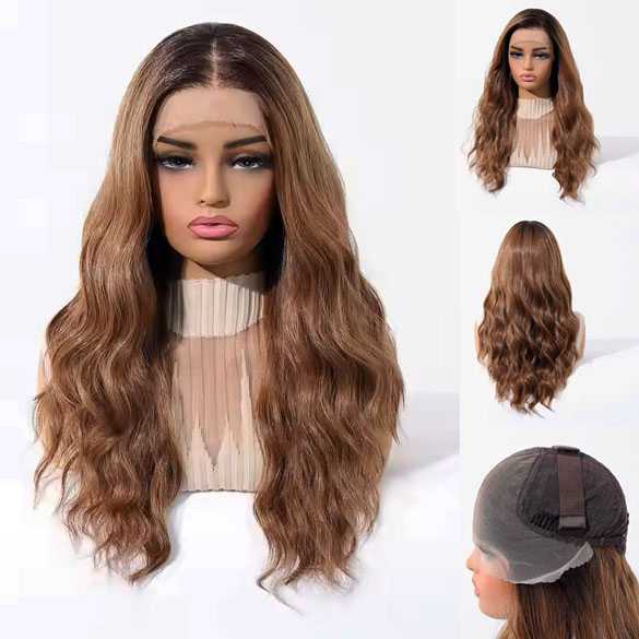 Mono top swiss lace pruik lang haar zonder pony model Revi