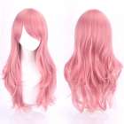 Carnavalspruik poederroze lang haar in laagjes Carnavalspruik poederroze lang haar in laagjes