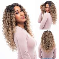 Swiss lace front pruik lang haar met spiraalkrullen model Katja