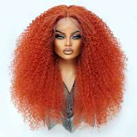 Diva Drag Mega afro pruik lace front met wilde kroes spiraalkrullen