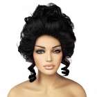 Marie Antoinette burlesque pruik zwart kort met pijpekrullen Marie Antoinette burlesque pruik zwart kort met pijpekrullen