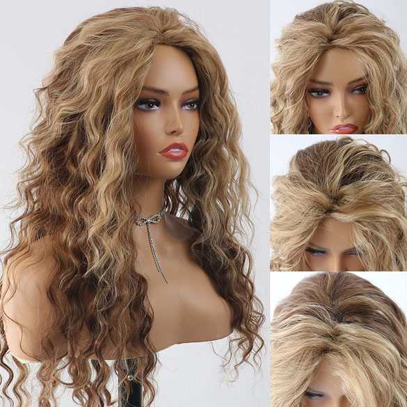 Nonchalante sexy pruik met lang krullend haar model Cava