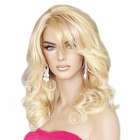 Pruik lang haar lichtblond met krullen model BLISS