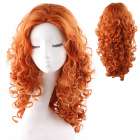 Wilde krullen pruik oranje rood haar zonder pony + gratis haarnetje Wilde krullen pruik oranje rood haar zonder pony + gratis haarnetje