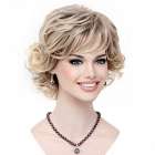 Moderne pruik kort krullend haar kleur R10-26 Moderne pruik kort krullend haar kleur R10-26