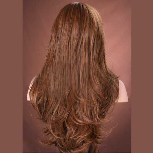 Pruik lang haar honing lichtbruin model Kristen F30/27