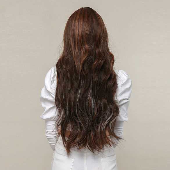 Luxe pruik lang haar met losse krullen model Kento