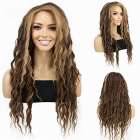 Nonchalante pruik lang haar met beach waves